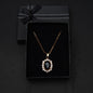 Golden Black Stone Necklace - 2