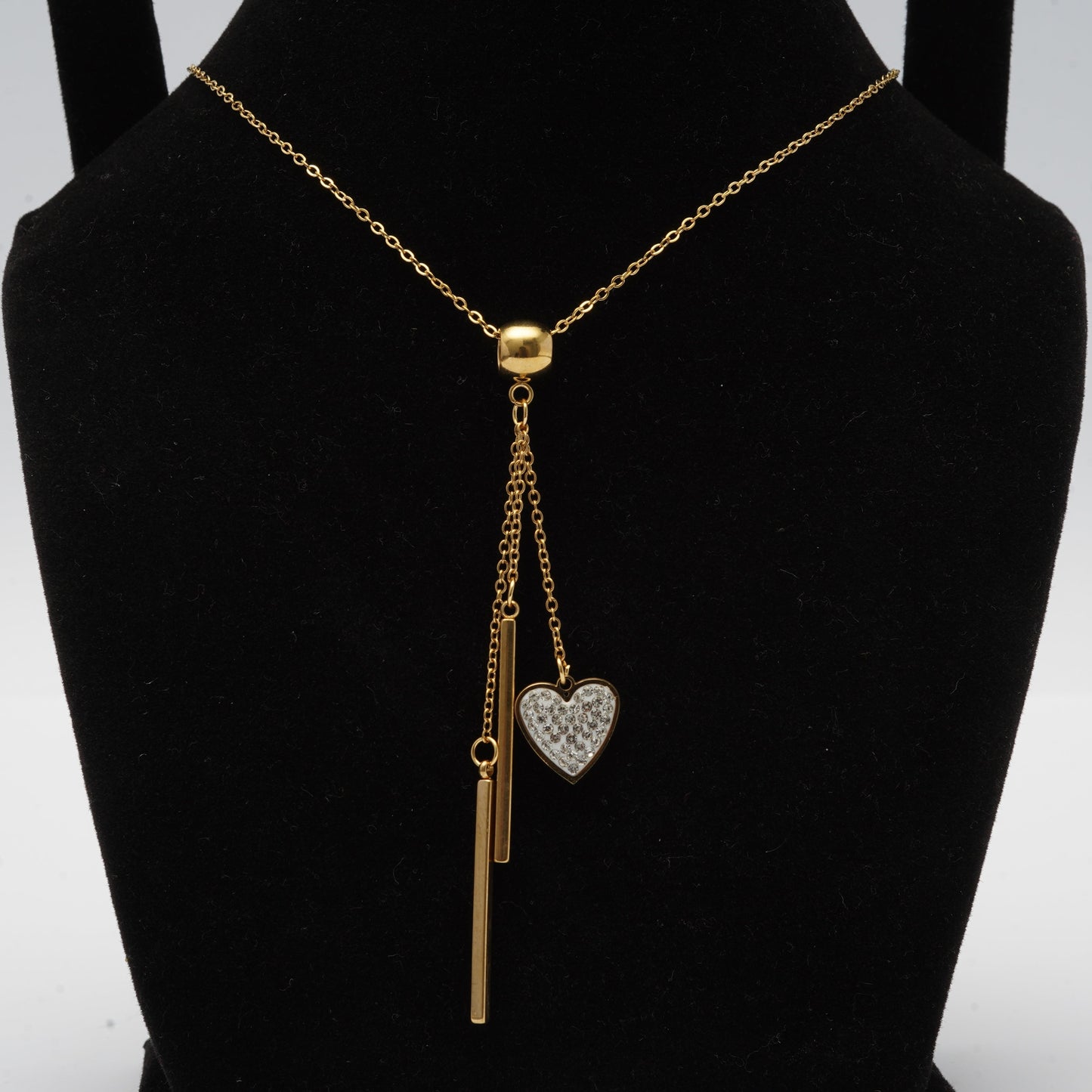 Golden Heart Shape Necklace - 3