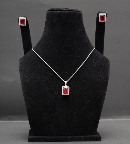 Red Stone Locket Set - 6